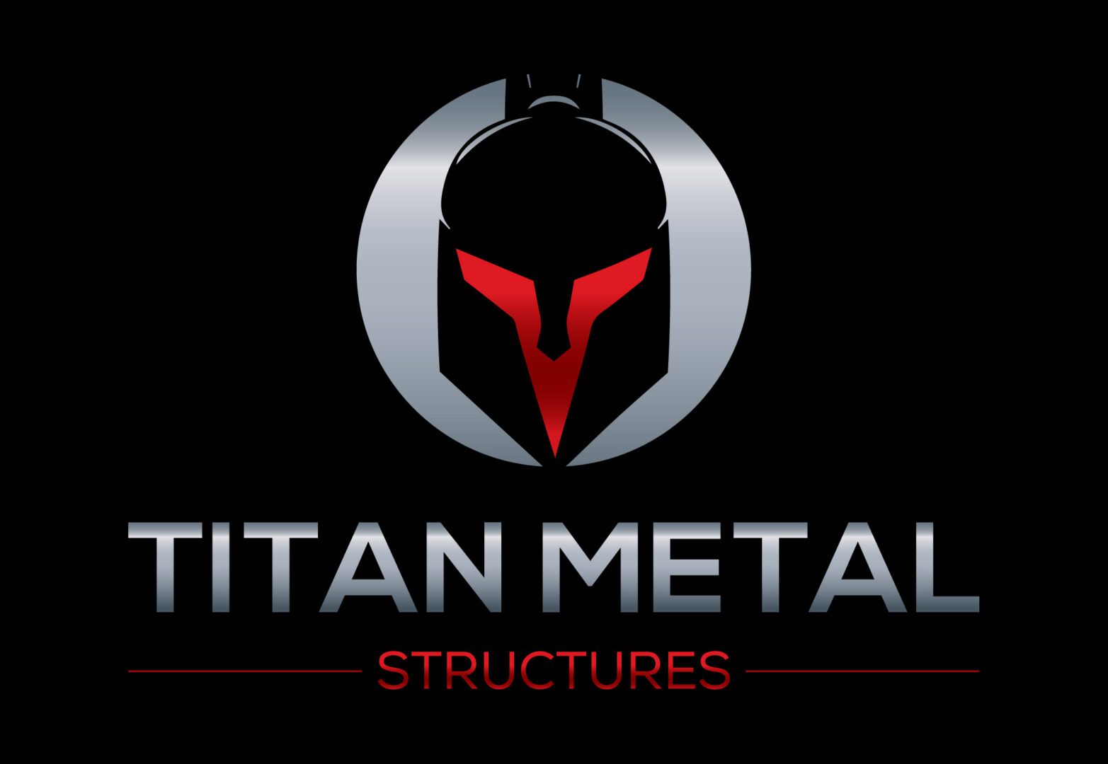 A logo of titan metal structures